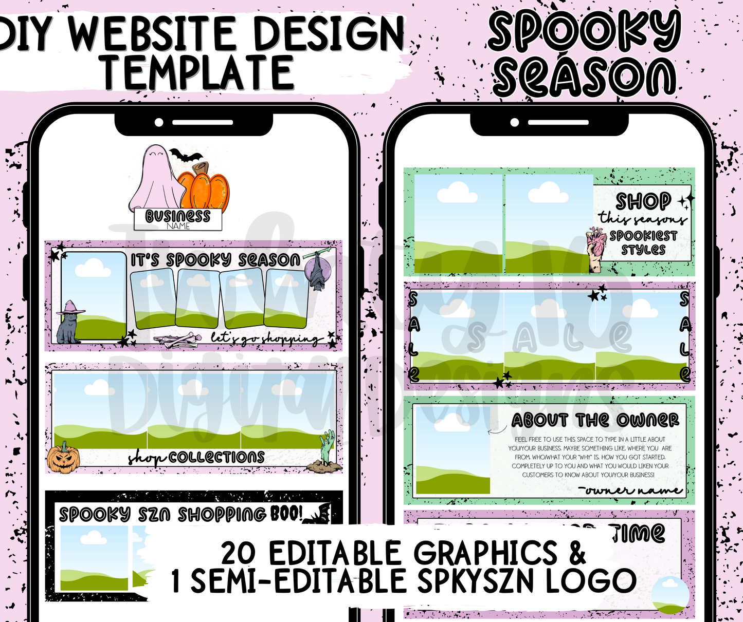 SPOOKY SEASON - DIY Website Design Template Bundle