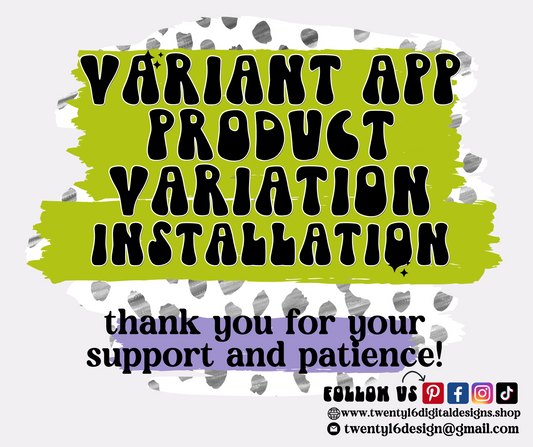 Variant App Product/Listing Variation Installation